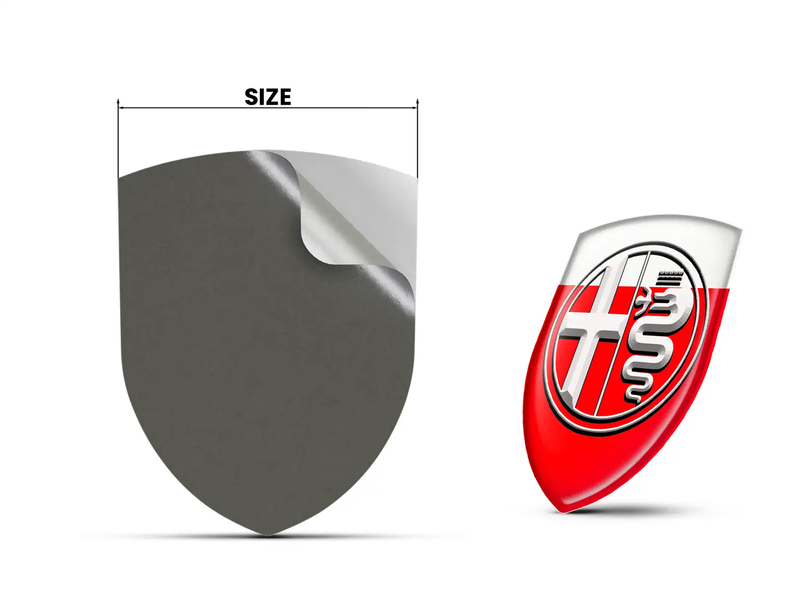 Alfa Romeo Silikonabzeichen Auto Hochwertig Professionell Robust